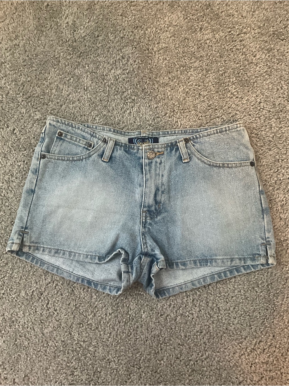 Angels Light Blue Denim Cutoff Shorts